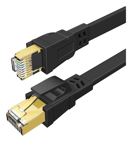 Deego Cable Ethernet Cat 8 De 6 Pies, Cable De Red Lan Plano