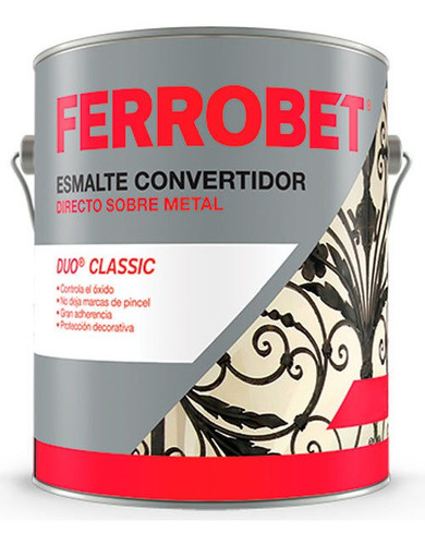 Ferrobet Duo Classic Brillante Esmalte Convertidor 4 Lts