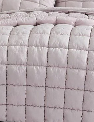 Set Edredón Stratus Matrimonial/queen 3 Piezas Color Rosa Claro