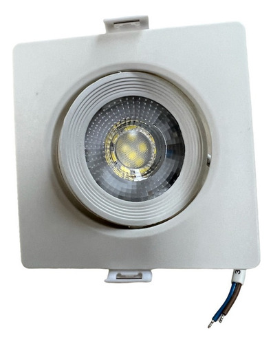 Bala De Techo 7w Led Integrado Cuadrada Blanca Color Blanco