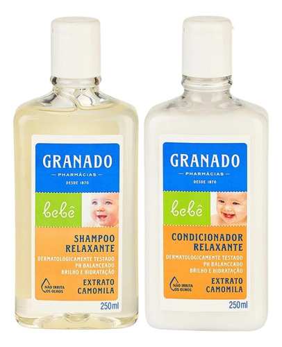  Kit Shampoo E Condicionador Granado Bebê Camomila 250ml