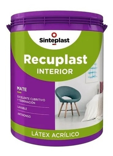 Recuplast Latex Interior Acrilico Blanco 10 Lt Mataderos