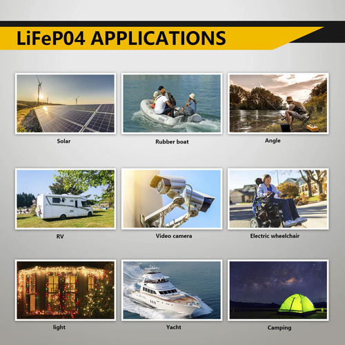 Batería De Litio Lifepo4 De 12 V, 50 Ah, 4000 O Más, Ciclo P
