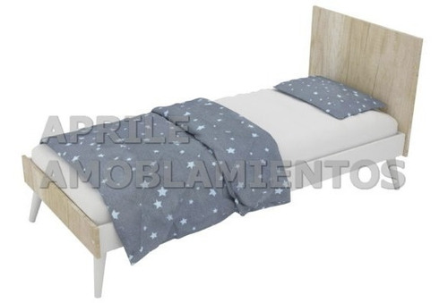 Imagen 2 de 6 de Cuna Funcional Nórdica Recta Patas Cajones Baulera Mdf