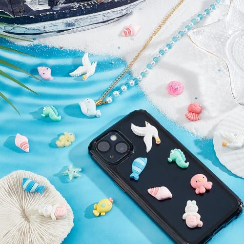 Dijes De Resina De Animales Marinos, 56 Piezas Colores