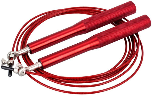 Cuerda De Salto Alta Velocidad Speed Rope Aluminio Roja