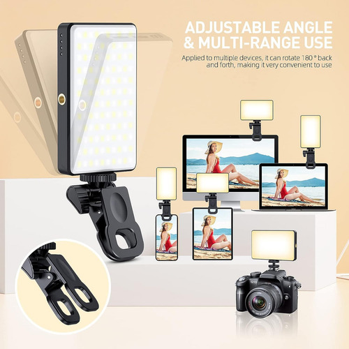120 Led Teléfono Luz Luz Selfie Recargable Clip Luz De
