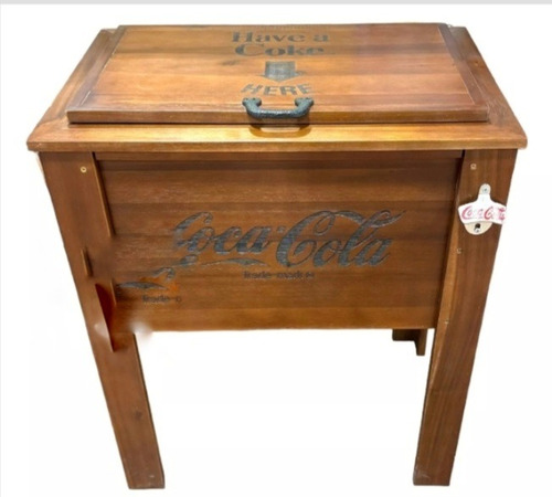 Hielera Coca Cola En Madera En Madera Leigh Country 56 Lts