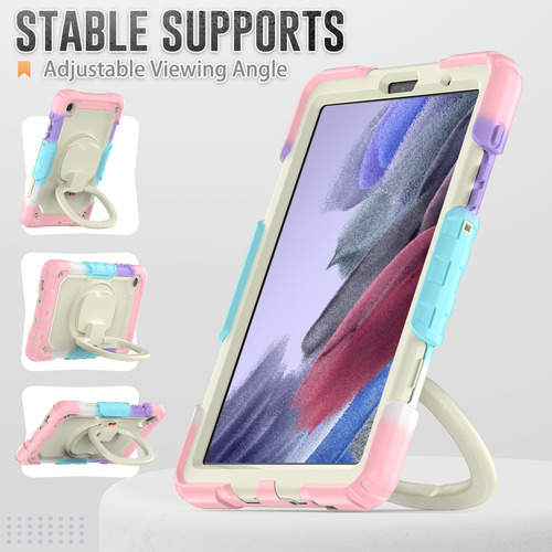 Funda Híbrida Con Función Atril Para Samsung Galaxy Tab A7 Lite 8.7 2021 Sm-t220 Sm-t225 Sm-t225n Sm-t227u Con 360