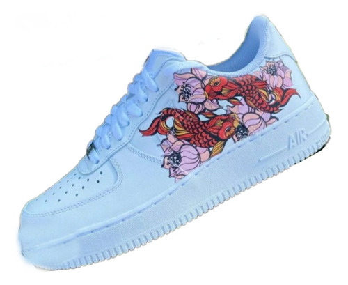 Zapatillas Flores Y Peces Customizada Nik