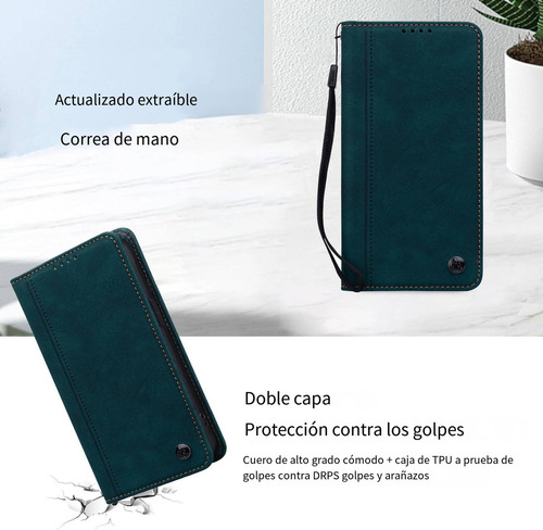 Funda Para Samsung Galaxy A55 5g A15 A35 5g A36 5g Funda De Piel Con Tarjetero, Soporte Magnético Oculto, Tapa A Prueba De Golpes