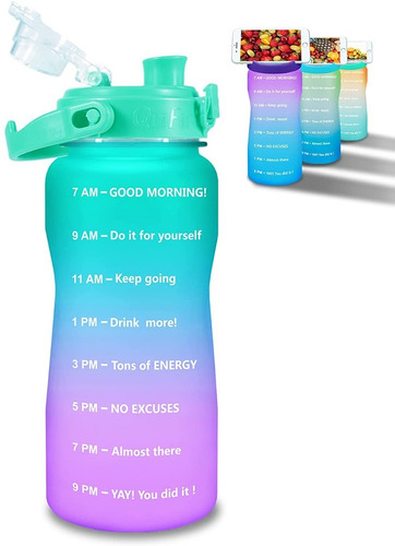 Botellas De Agua Motivacional 2 Litros Buildlife
