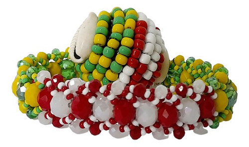 Orula Con Shango Pulsera Modelo Cubano Tapete Y Macuto Cauri