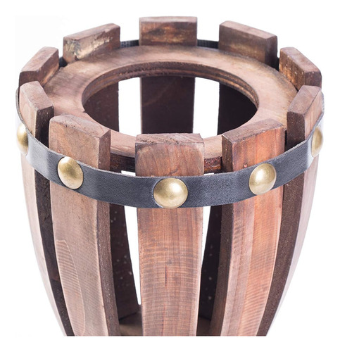 Copa De Vino De Madera En Forma De Vendimia Decorativa Sola