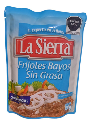 5 Pzas Frijoles La Sierra Sin Grasa Bayos 430 G Cada Uno