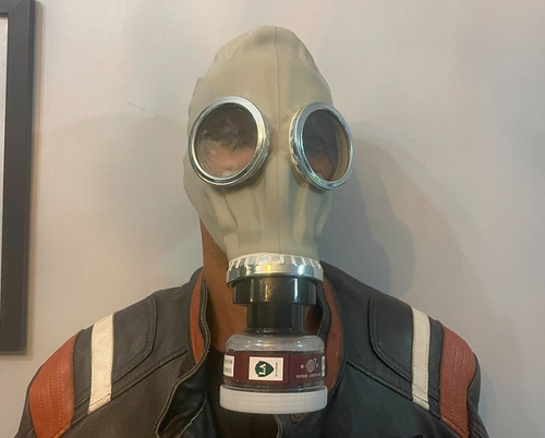 Máscara De Silicone Estilo Modelo Na 2ª Guerra Mundial Cor Cinza Style World War Gas Mask