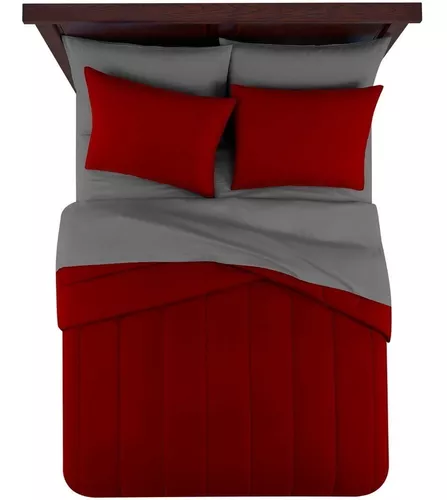 Camatex - Edredón Nórdico estampado. Modelo SELMA Rojo. Grosor de 250 gr/m2  - Cama de 180 (280x260)