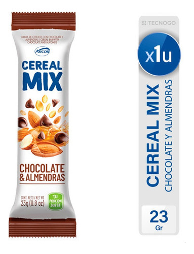 Barra Cereal Mix Chocolate Almendra Arcor - Mejor Precio