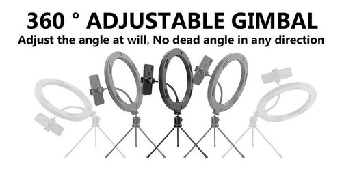 Iluminador Led Ring Light 26cm Tripe De Mesa Kit Iluminação1
