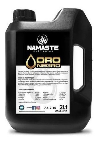 Namaste Oro Negro 2litros Fertilizante