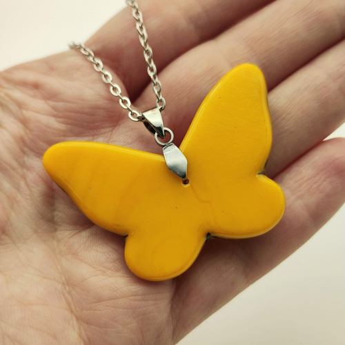 Imagen 3 de 5 de Collar Mariposa Monarca