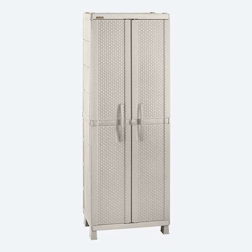 Closet Armario Gabinete Grande Apariencia Rattan Color Taupe