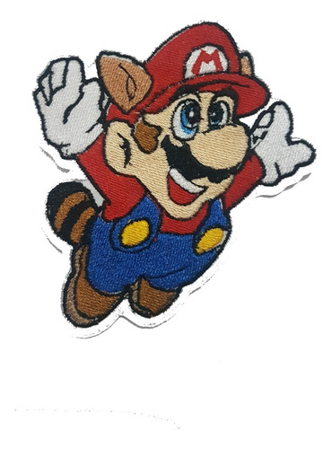 4 Parches Super Mario Bros Tanuki Con Termoadherible