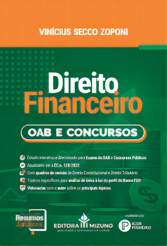 Direito Financeiro - Oab E Concursos, De Zoponi Secco. Editora Mizuno, Capa Mole Em Português, 2023