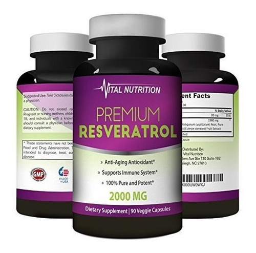 Resveratrol Puro Mezcla De 007 Onzas Más Fuerte Más Eficaz D