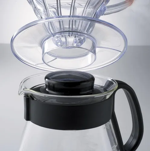 Tarro de bebida Hario XVD-60 hecho de vidrio de 600 ml, negro