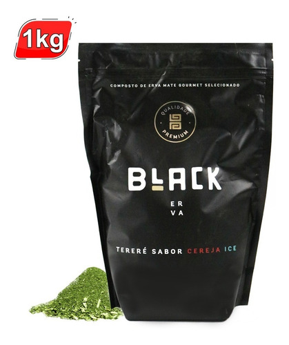 Erva Mate Tereré Black Premium Promoção- 1kg Cereja Ice 