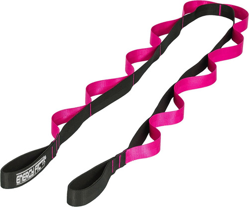 Tira Elongacion Yoga Pilates Iyengar Cinto Stretch C Bucles  Rosa