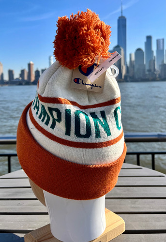 Champion Gorro Beanie Cuff Pom, Block Champion Au7m Bco Nja