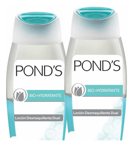 Set 2x Loción Desmaquillante Ponds Dual Bio Hydratante 200ml