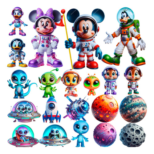 20 Imágenes Png De Mickey Mouse Y Amigos Fiesta Espacial