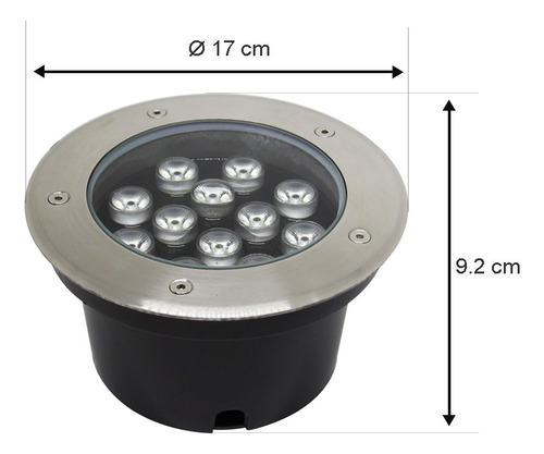 Luminario Led Empotrable Piso 12w Luz Cálida, Jlep12, 30pzs
