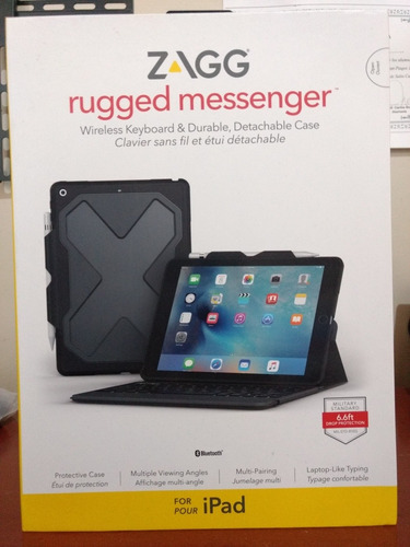 Funda Case Zagg Rugged Messenger Durable iPad 9.7  6th Gen.