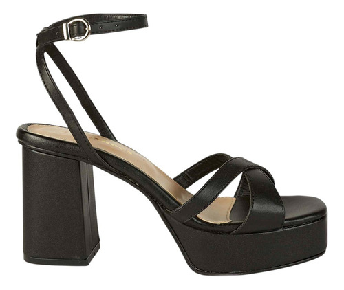 Zapatillas De Dama Estilo 0401 Color Negro Altura 10 Cm