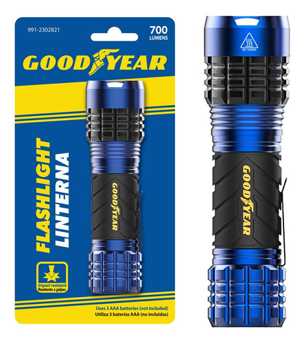 Linterna 700 Lm Resistente A Golpes Azul Goodyear