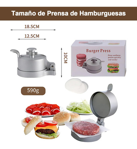 Molde Hamburguesa Prensa Hamburguesa Antiadherente Burger