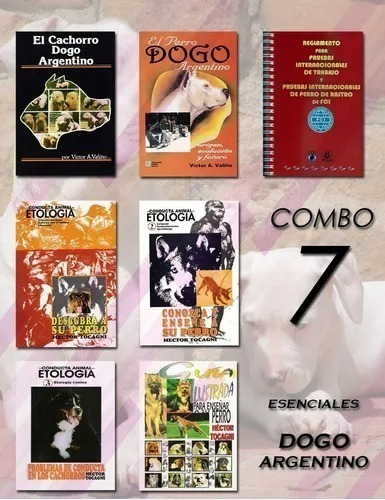 Combo 7 Libros De Perro Dogo Argentino