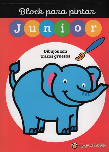 Block Para Pintar Junior 3 Elefante (trazo Grueso