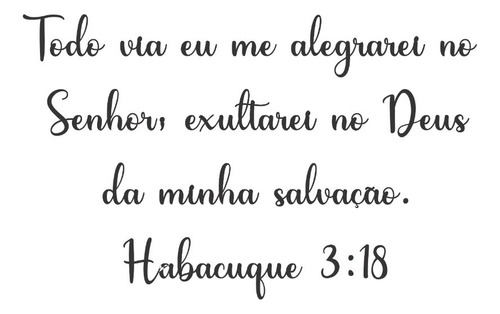 Versiculo Decorativa Em - Habacuque 3:18 Mdf Preto