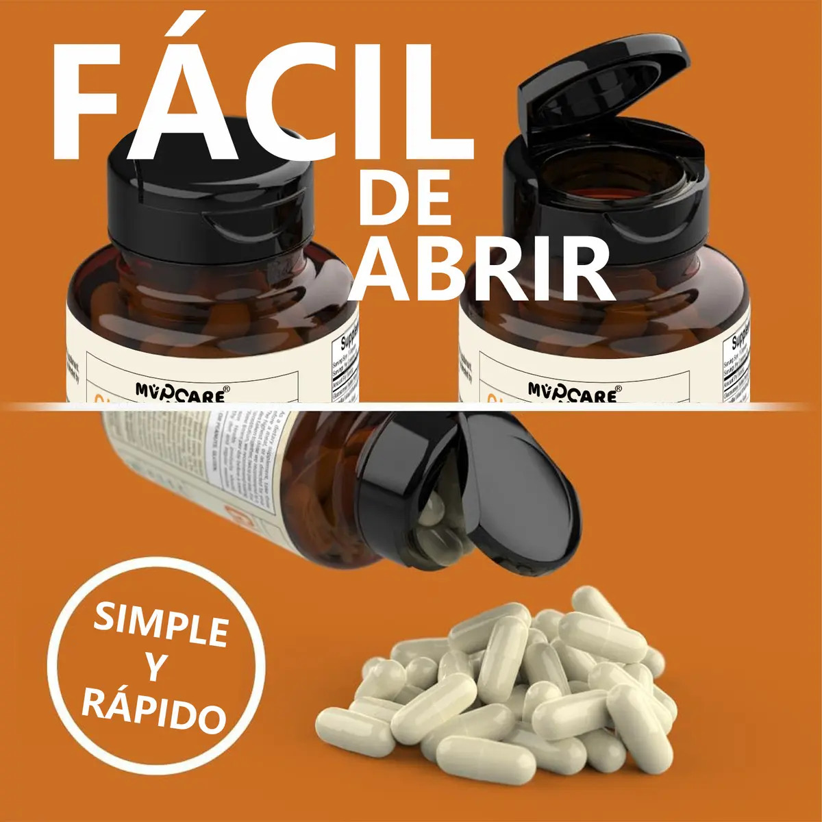 Glucosamina y Condroitina MVPCARE con MSM, Curcumina y Quercetina para Articulaciones y Huesos – 120 Cápsulas