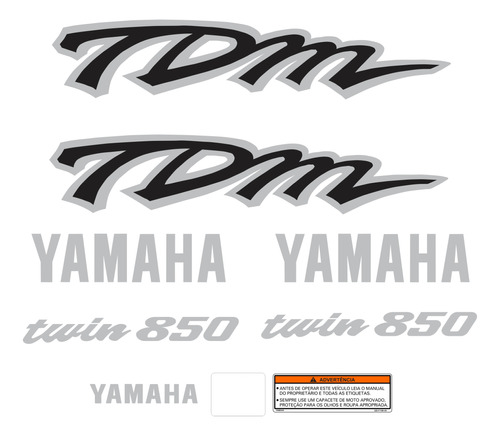 Kit Adesivos Emblemas Yamaha Tdm 850 Bordo 1996 1997