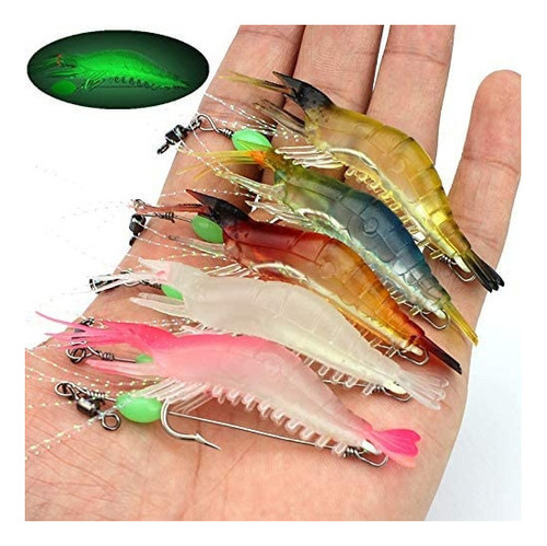 5 Kits Luminosos De Cebo De Pesca Para Camarones Blandos Art