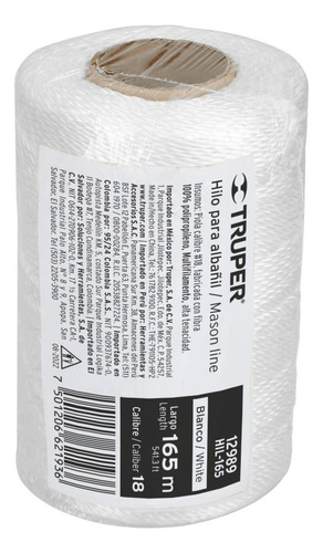 Hilo Truper P/albañil Bobina De 165 Mt. # Hil-165