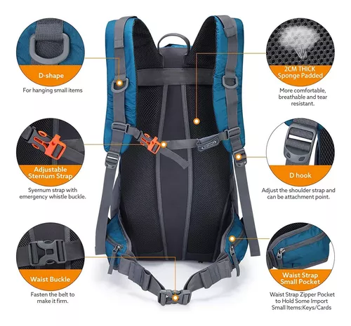 G4Free Mochila de viaje de senderismo de 45L impermeable con cubierta de  lluvia, mochila de campamento al aire libre para hombres y mujeres