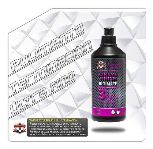 Imagen 3 de 5 de Ternnova | 300 - Xtreme Finish | Compuesto Brillo Ex | 500ml