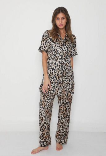 Pijamas Seda Animal Print